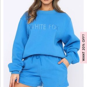 White Fox blue crewneck sweatshirt!